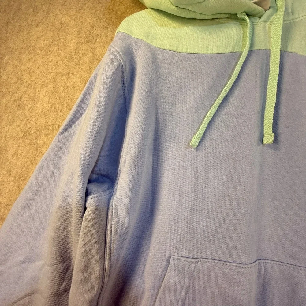 Nike Pastel Colorblock Hoodie Blue Green Wavy Panel‎ Pullover Small